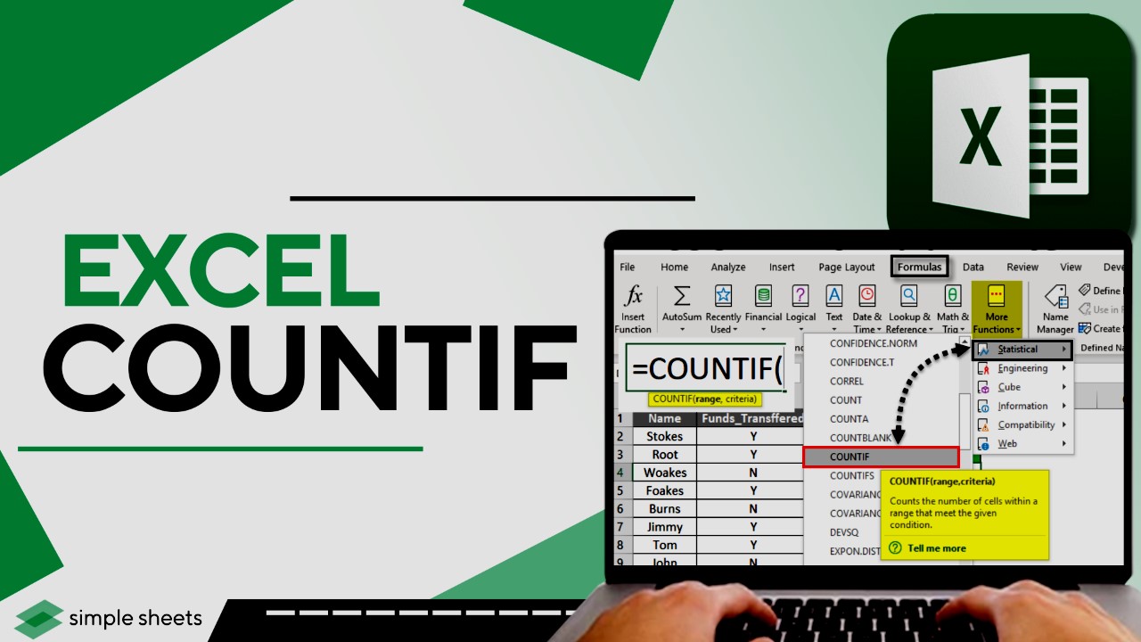 How to Apply COUNTIF in Google Docs